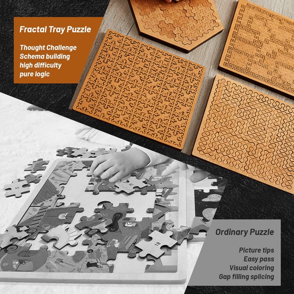 🧩Hilbert Curve Wooden Fractal Tray Puzzle
